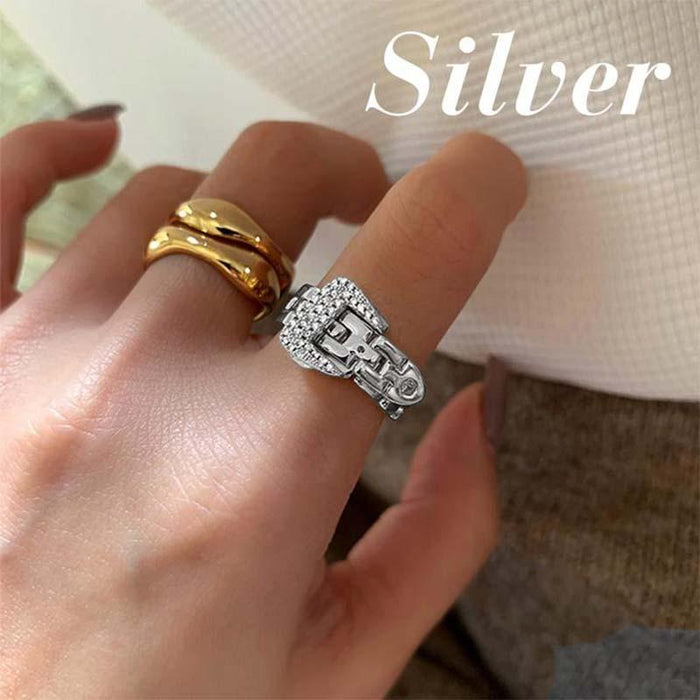 Verstelbare Gesp Ring | Sterling Zilver